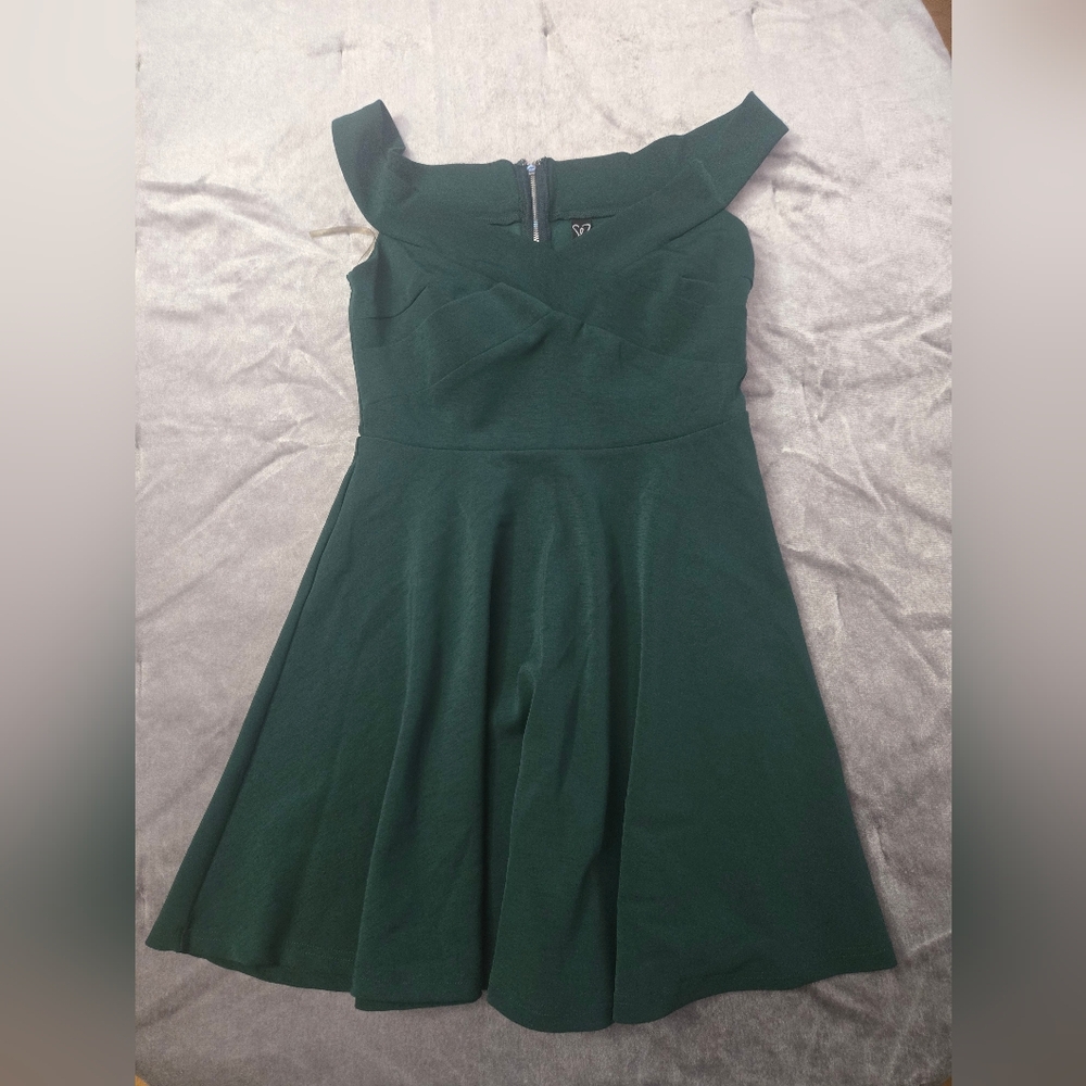 Windsor One Shoulder Dark Green Dress